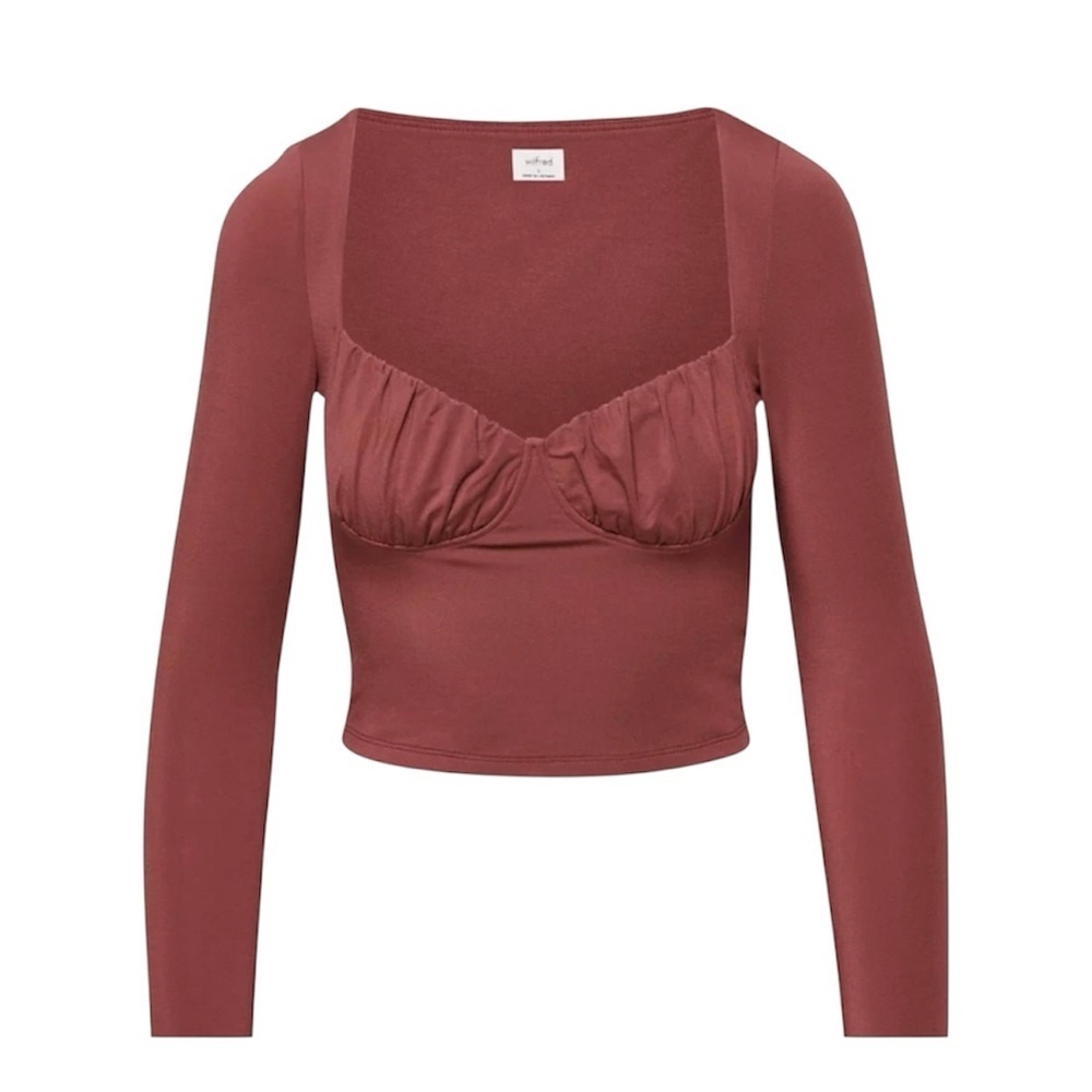 NWT💕 Aritzia Wilfred Kristin Top - Garnet Red XS